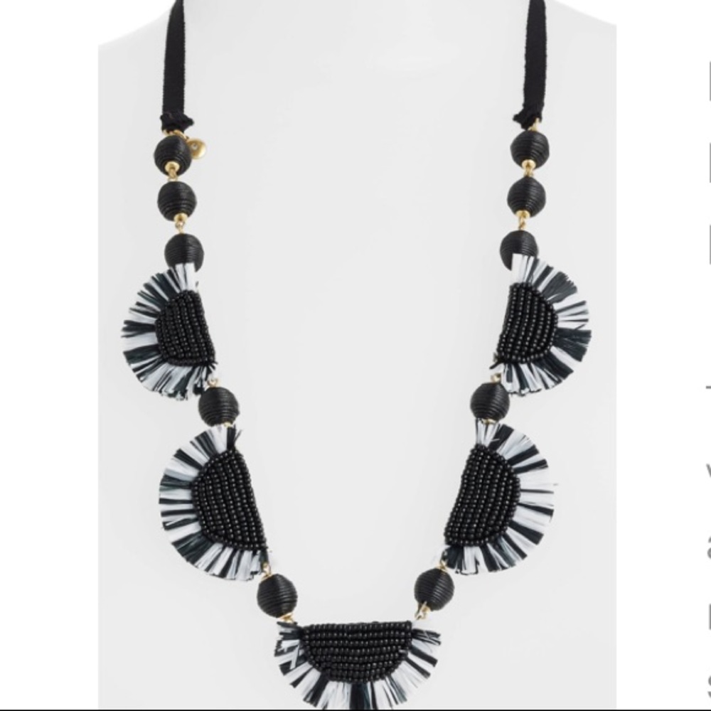 J Crew Fermina beaded fringe necklace